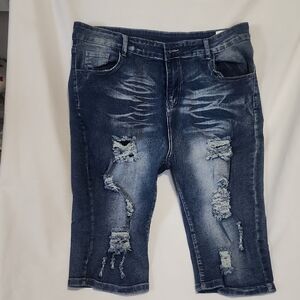 Women's Distressed Denim Shorts